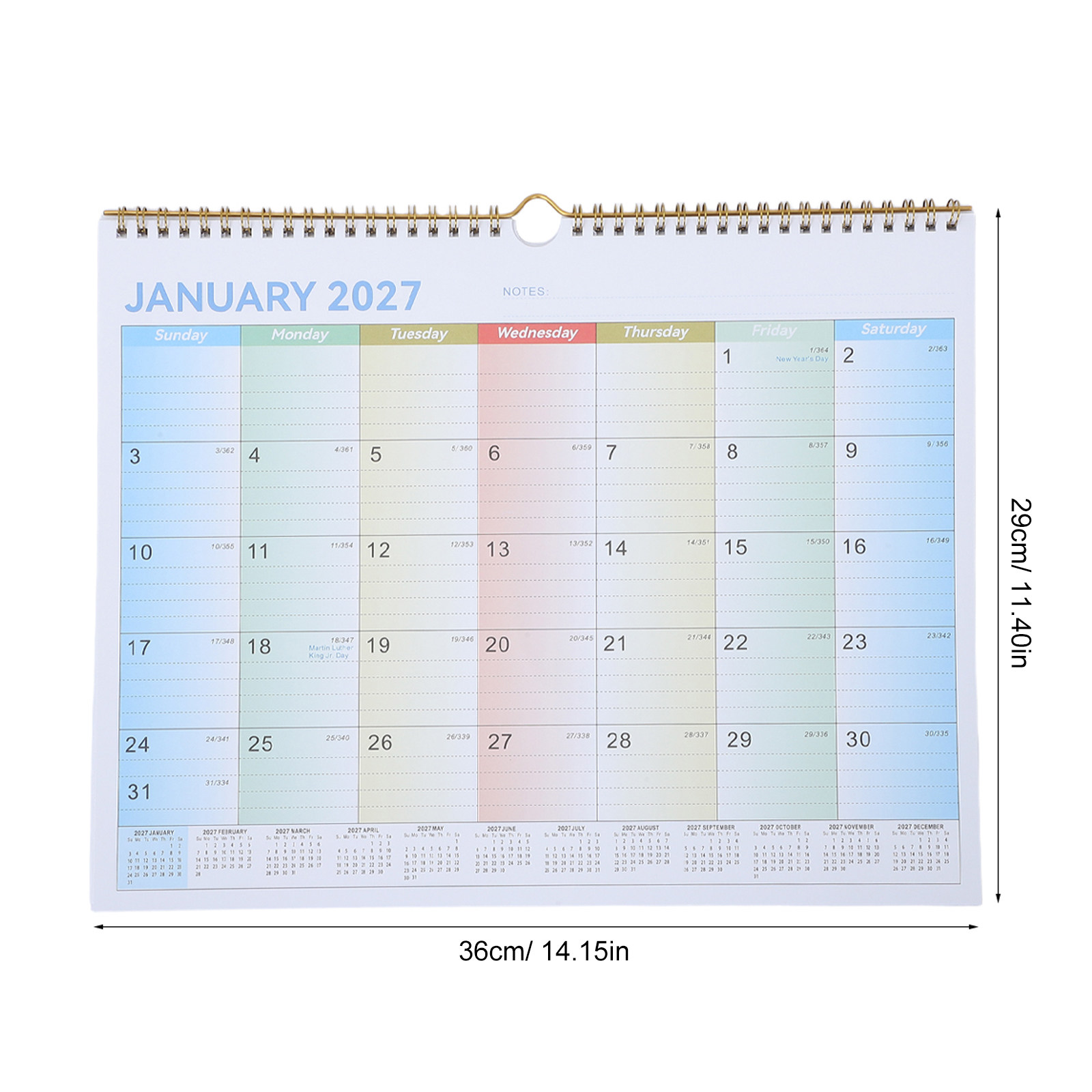 18 Month Wall Calendar 2026-20 - English Home Office 评论和价格