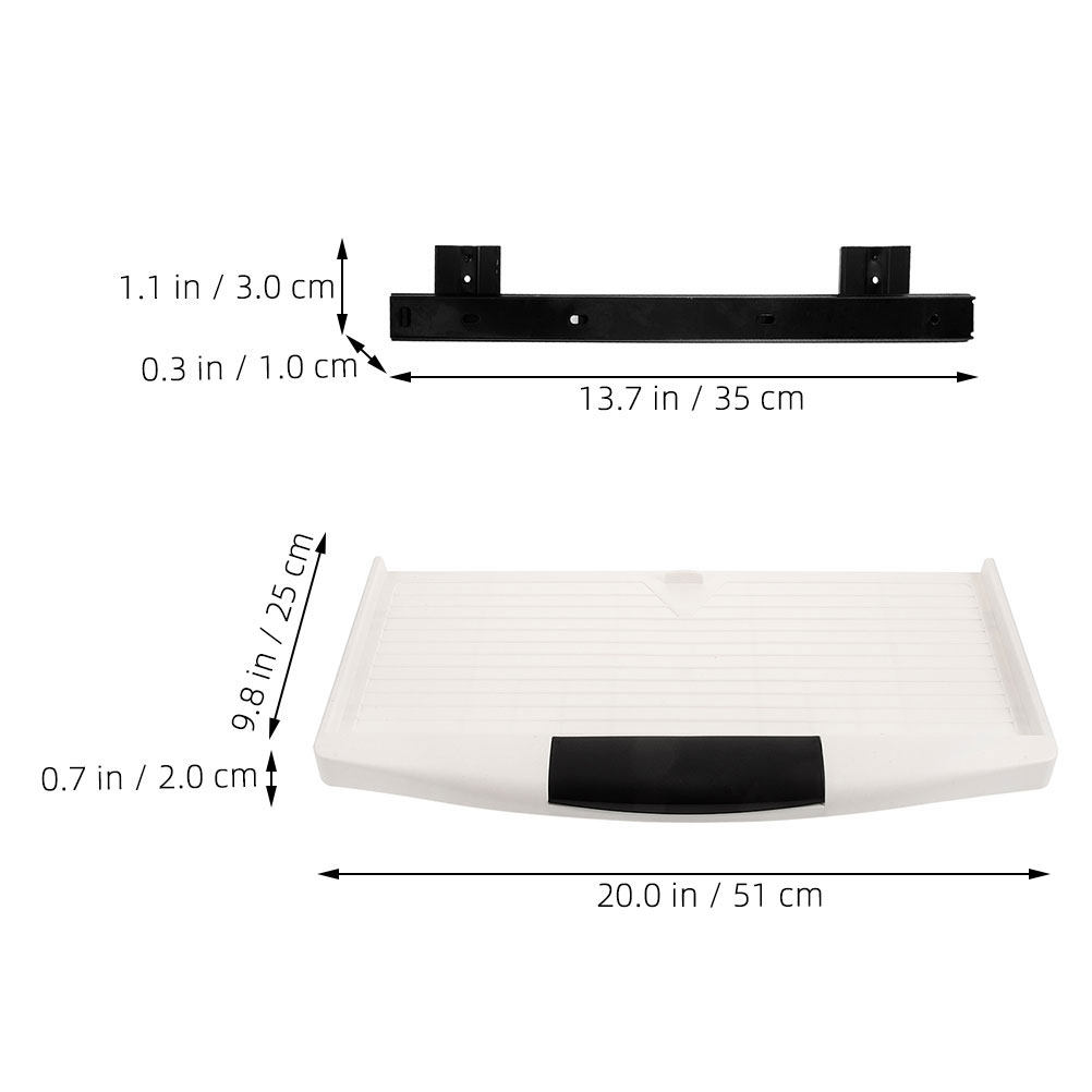 1Set Keyboard Tray Under Desk  - Keyboard Tray Under Desk 评论和价格