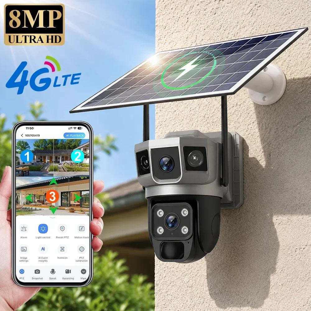 V380 4K 3 Screens 4G Camera So - Home Office Zoom 评论和价格