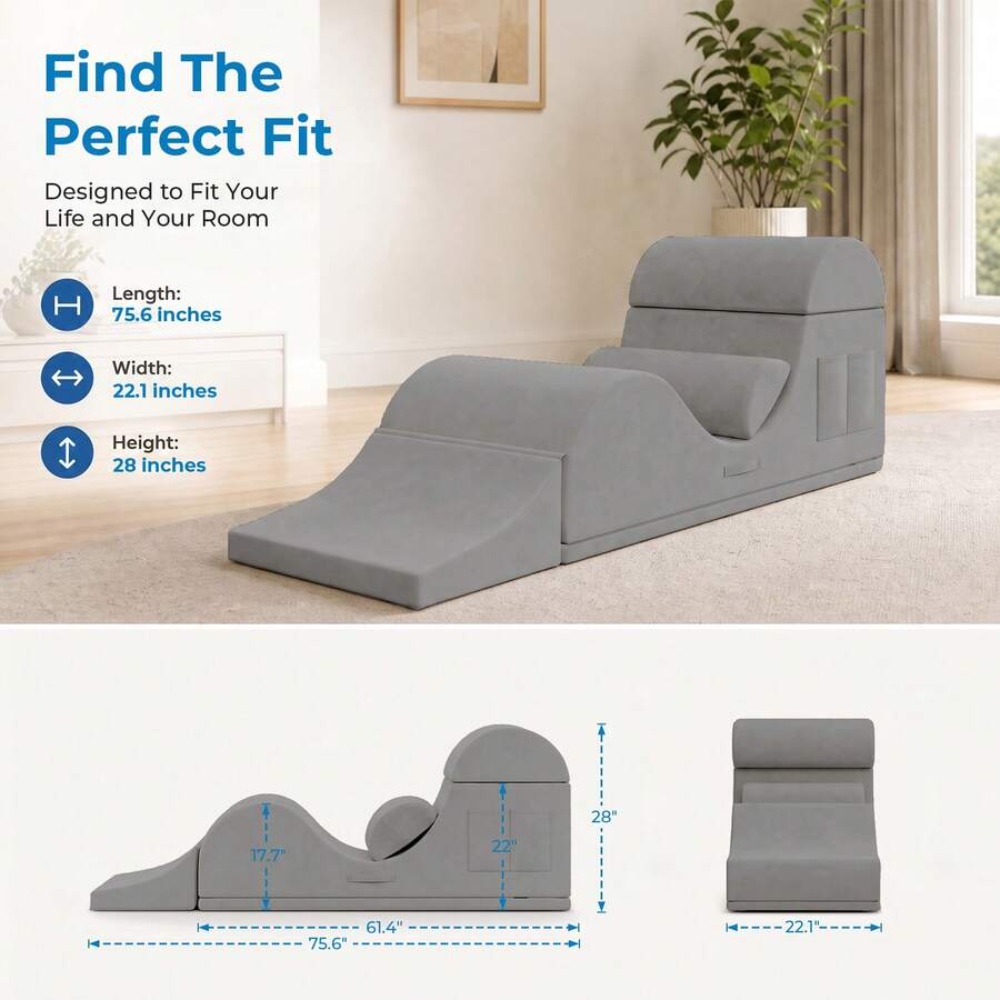 Yoga Stretch Chaise Lounge 75. - Home Office With Sofa 评论和价格