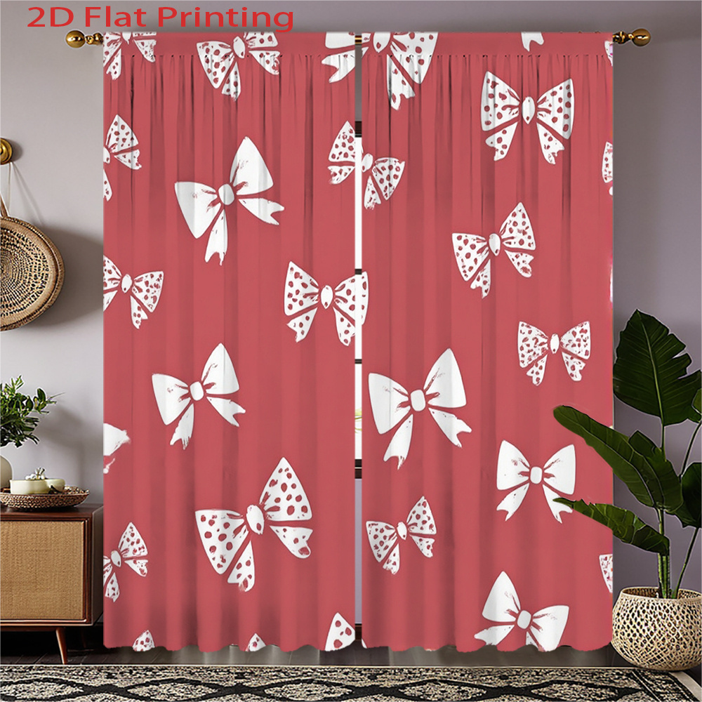 2pcs, 2D Flat Printing Curtain - Home Office Amazon 评论和价格