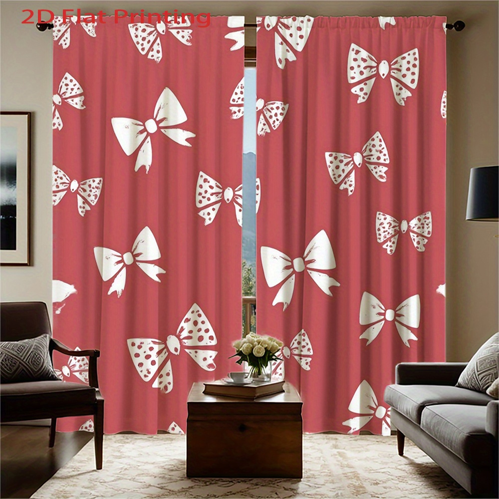 2pcs, 2D Flat Printing Curtain - Home Office Amazon 评论和价格