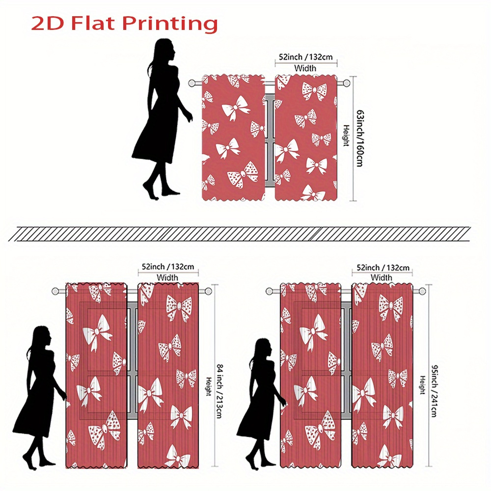 2pcs, 2D Flat Printing Curtain - Home Office Amazon 评论和价格