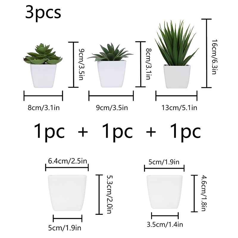 3PCS Artificial Evergreen Plan - Home Office Layout 评论和价格