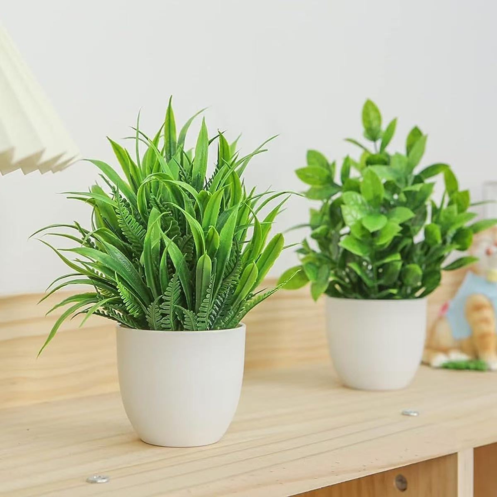 4pcs/set Mini Artificial Plant - Home Office Layout 评论和价格