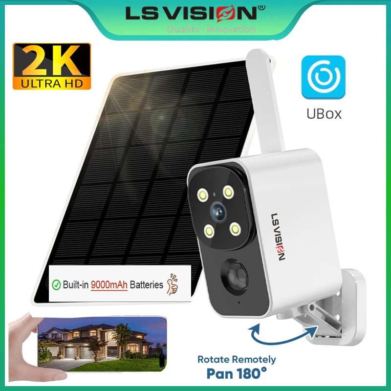 LS VISION Outdoor Solar Camera - Home Office Zoom 评论和价格
