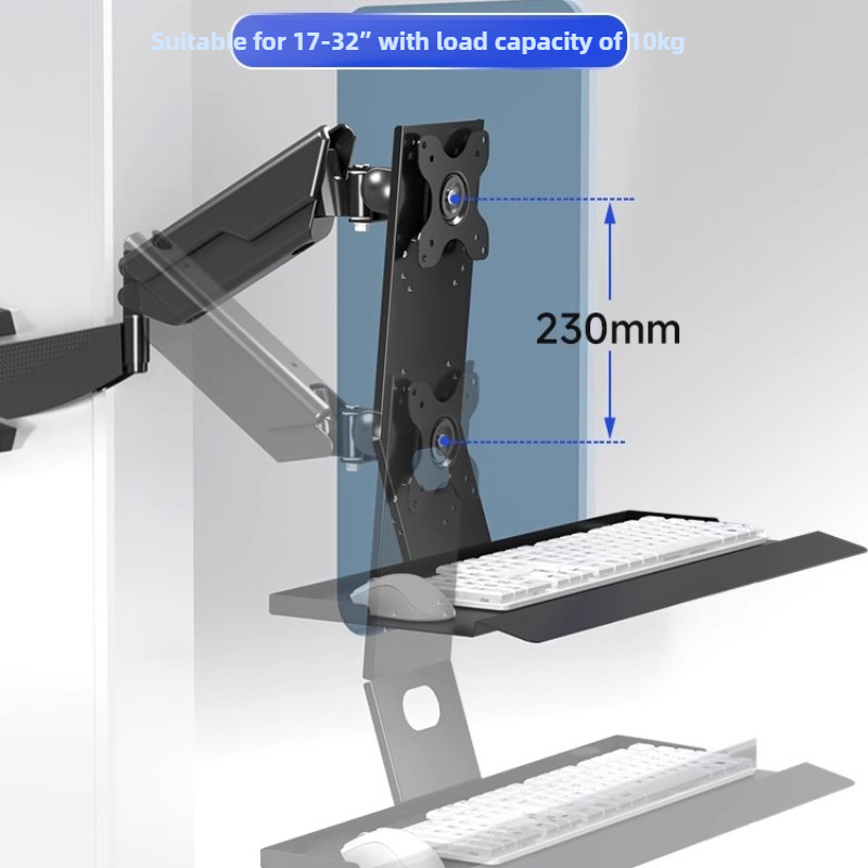 Heavy Duty Monitor Mount Rack  - Keyboard Tray Under Desk 评论和价格
