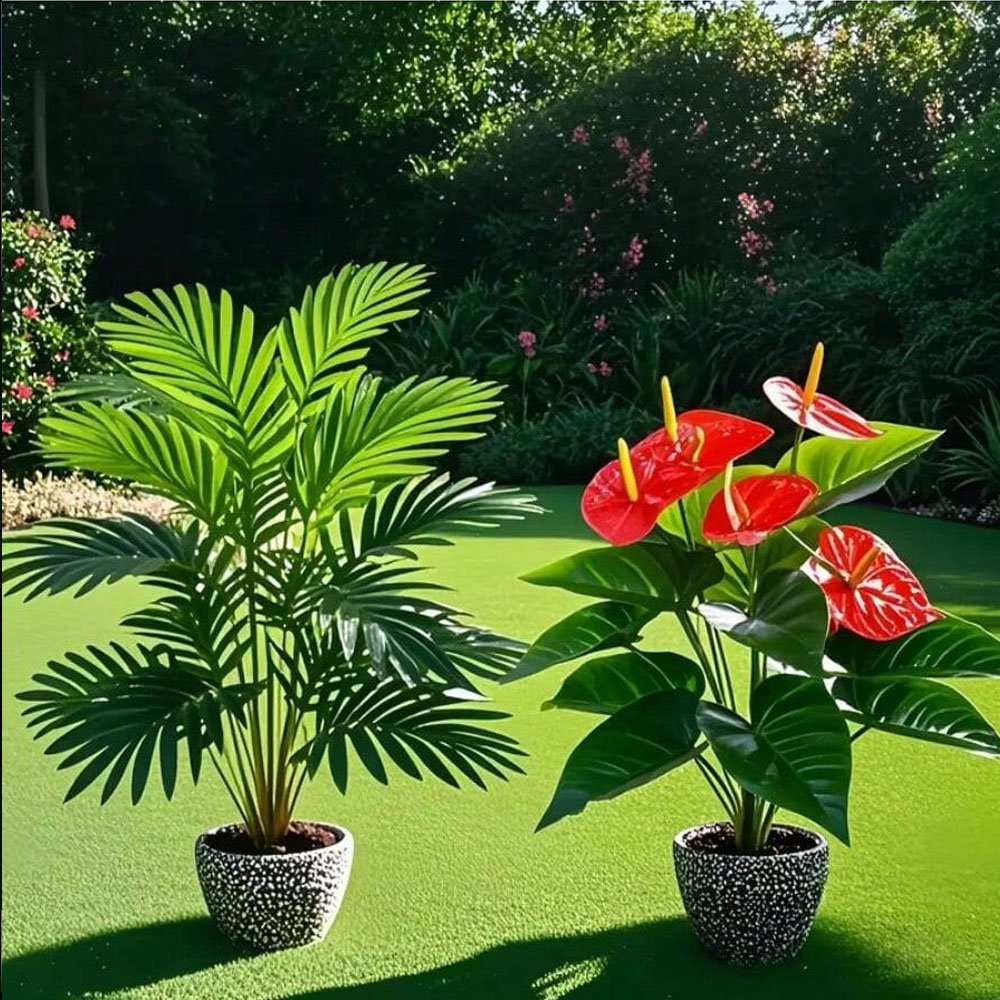 2sets Large Artificial Palm Pl - Home Office Layout 评论和价格