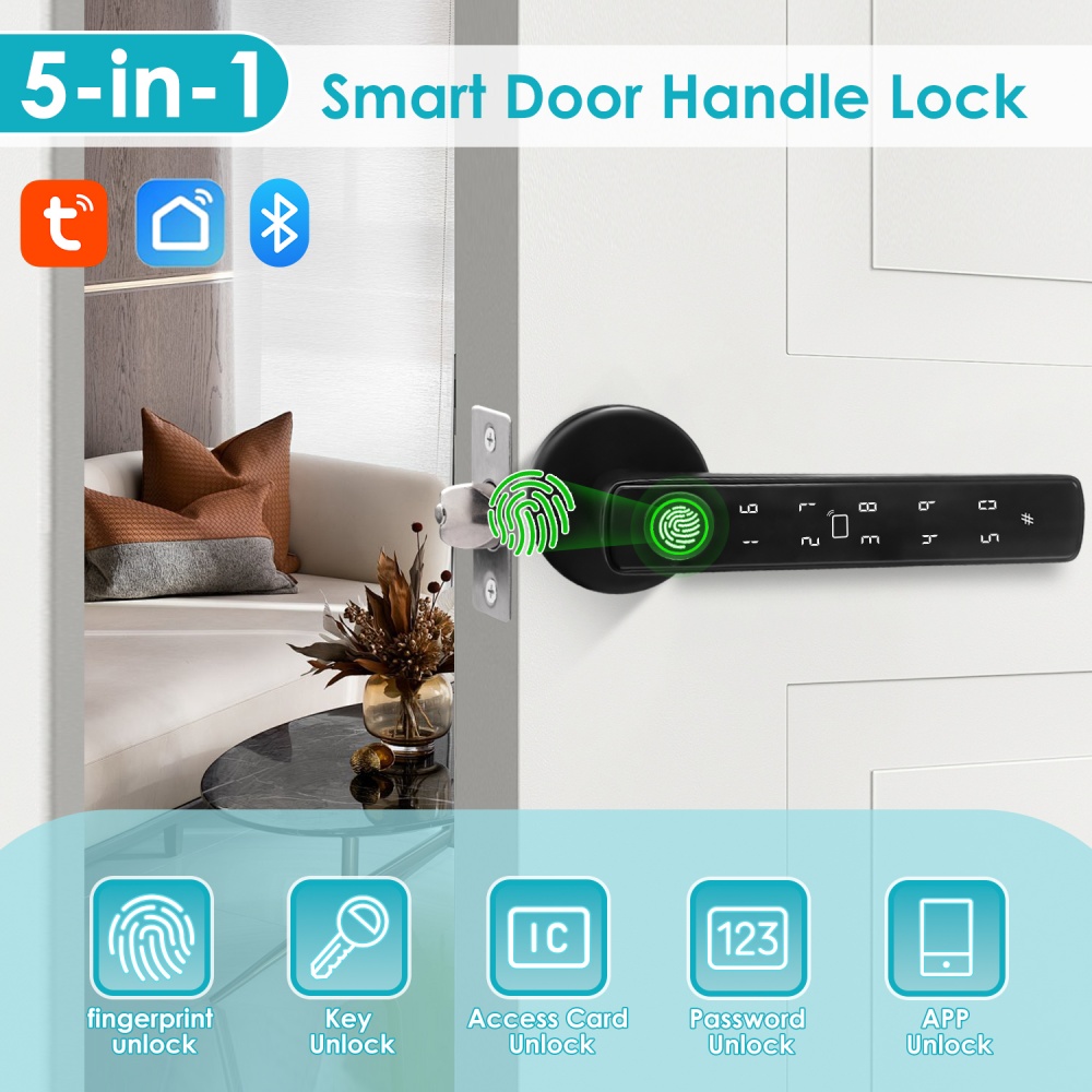 YFK Tuya 5-in-1 Smart Door Han - Home Office Immigration 评论和价格