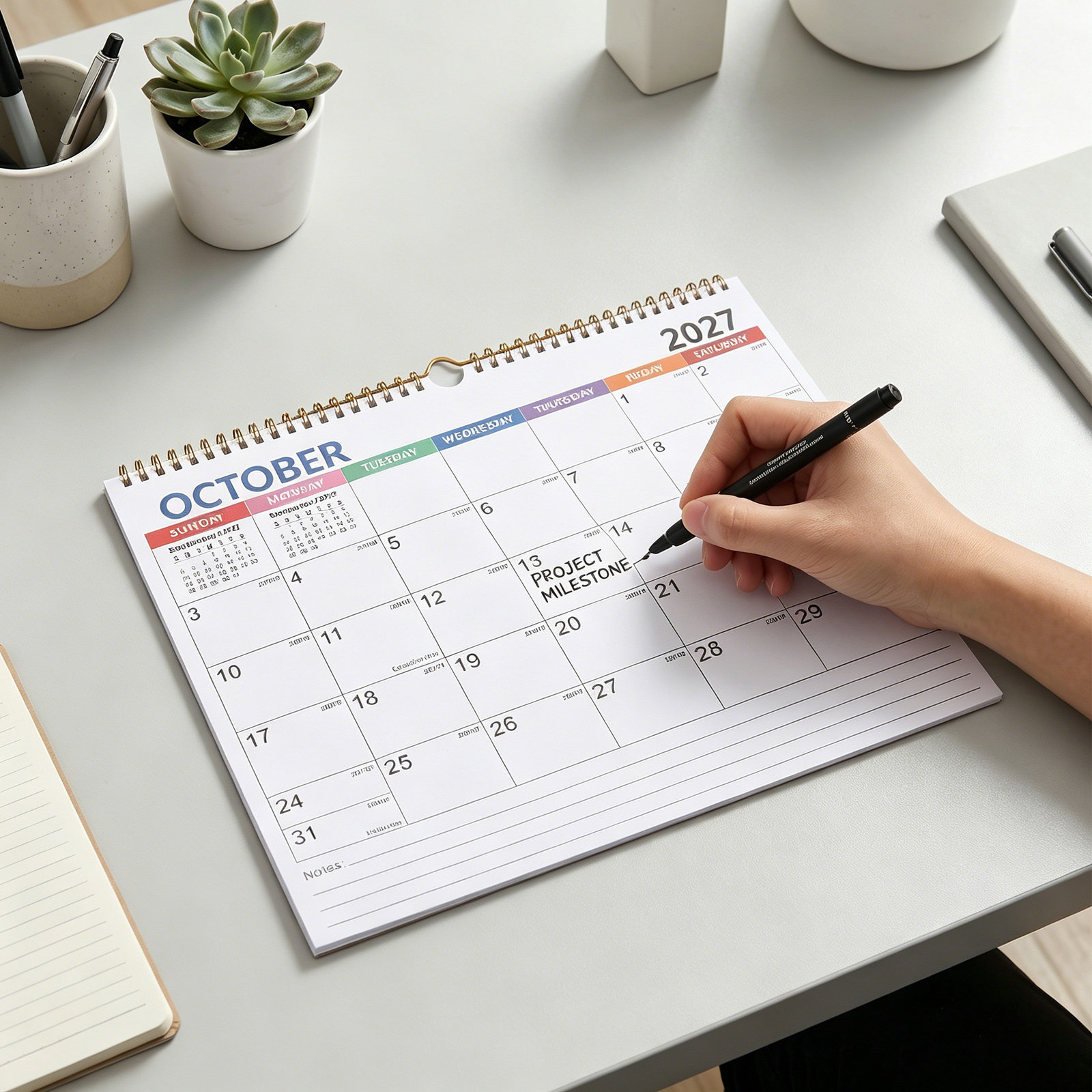 2027 Minimalist Wall Calendar  - English Home Office 评论和价格
